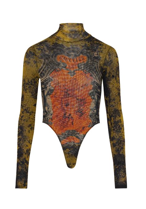 body mesh open back printed medaillon donna multicolor JEAN PAUL GAULTIER | 25/03-W-TO306-M006P004115